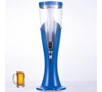 Beer Tower Drink Dispenser with Ice Tube & LED Light, Tabletop Margarita Mimosa Beverage Tower for Bars, Party/Pubs Drink Dispenser Liquor Tower(Blue,3 L)