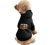 Beer U.S. Flag 4th of July Funny Dog Hoodie Sweatshirts Pet Pullover Puppy Cats Clothes for Small Medium Large