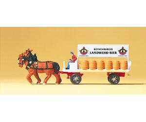 Beer wagon, two horses & driver N gauge Figures Preiser 79478