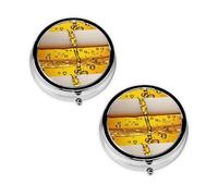 Beer Wallpaper Print Pill Box 3 Compartment Medicine Pill Case,Portable for Pocket Or Purse Pill Organizer Decorative Metal Medicine Vitamin Organizer Unique Gift