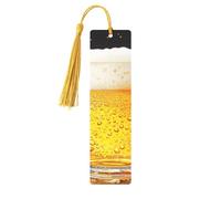 Beer Wallpaper Printed Metal Bookmarks S - Gold Lightweight Aluminium Book Marker for Books, Journals & Gifts, Ideal Book Lovers, Holiday Decor & Crafts