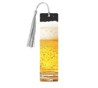 Beer Wallpaper Printed Metal Bookmarks S - Gray Lightweight Aluminium Book Marker for Books, Journals & Gifts, Ideal Book Lovers, Holiday Decor & Crafts