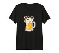 Beer with Candy Cane Premium T-Shirt