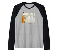 Beer with Desitillation Background Funny Saying About Beer Raglan Baseball Tee