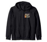 Beer with Desitillation Background Funny Saying About Beer Zip Hoodie
