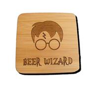 BEER WIZARD HARRY POTTER INSPIRED COASTER DRINK MAT ENGRAVED PRESENT GIFT (2)