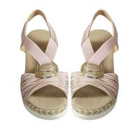 ANONTKY Comfortable Orthopedic Wedge Sandals - Women's Comfy Open Toe Ankle Strap Heels, 2024 (Pink, 7.5)