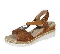 ANONTKY Comfortable Orthopedic Wedge Sandals - Womens Comfy Wedge Heels Sandals, Open Toe Ankle Strap (Brown,6)