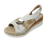 BeerMmay Comfortable Orthopedic Wedge Sandals - Women's Comfy Wedge Heels (White,5)
