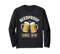 Beerproof Since 1978 Brewery Funny Beer Lover Drinking Humor Long Sleeve T-Shirt