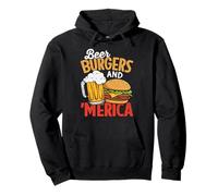 beers burgers and merica Perfect for 4th of July, Memorial D Pullover Hoodie