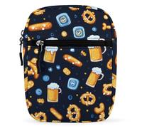 Beers Hot Dogs German Pattern Small Crossbody Bag for Men Women Side Shoulder Satchel Purse Mini Messenger Bags