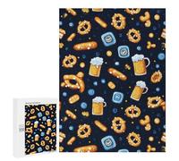 Beers Hot Dogs German Pattern Wood Puzzles for Adults And Family Vertical Version Game Interesting Creative Gift Wooden Jigsaw Puzzle