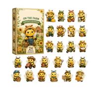 Bees Advent Calendar Christmas 2026, 24Pcs Acrylic Hanging Ornament Set