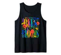 Bees and Blooms Wildflower Garden Colorful Nature Bee Lover Tank Top