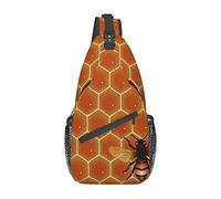 Bees and Hive Sling Backpack Chest Crossbody Bag Casual Daypack for Men Women