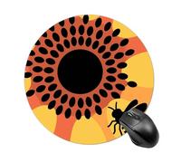 Bees and Sunflowers Round Mouse Pad 7.8 Inch, Portable Gaming Mouse Mat with Non-Slip Rubber Base & Smooth Surface, Waterproof Mousepad for PC, Laptop, Computer, Office, Home