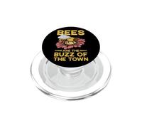 Bees are the buzz of the town Funny Quote PopSockets PopGrip for MagSafe