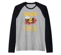 Bees are the Buzz of the Town Funny Quote Raglan Baseball Tee