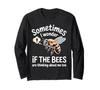 Bees are Thinking Beekeeper Honeybee Apiary Bees Beekeeping Long Sleeve T-Shirt