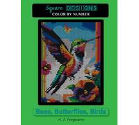 Bees, Butterflies, Birds Color by Number Book - Standard paper