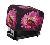 Bees Circling Toaster Cover 2 Slice, Waterproof Bread Machine Covers with Pockets Universal Size Kitchen Small Appliance Cover with Handle, Dust and Fingerprint Protection