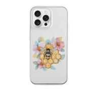 Bees Collecting Nectar from Flowers Phone Case Compatible with iPhone 16 Plus Pro Max Shockproof TPU Protective Cover