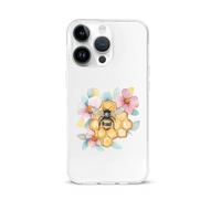 Bees Collecting Nectar from Flowers Phone Case Cover Compatible with iPhone 15/15 plus/15 Pro/15 Pro Max Protective Shell