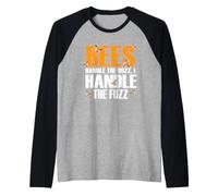 Bees Handle THE Buzz I Handle THE Fuzz Raglan Baseball Tee