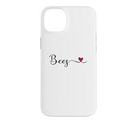 Bees Heart Handwritten Typography Case for iPhone 14 Plus