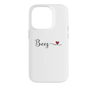 Bees Heart Handwritten Typography Case for iPhone 14 Pro