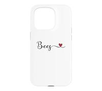 Bees Heart Handwritten Typography Case for iPhone 15 Pro