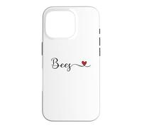 Bees Heart Handwritten Typography Case for iPhone 16 Pro