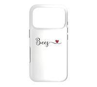 Bees Heart Handwritten Typography Case for iPhone 17 Pro