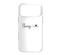 Bees Heart Handwritten Typography Case for iPhone 17 Pro Max