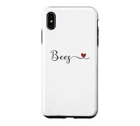 Bees Heart Handwritten Typography Case for iPhone XS Max