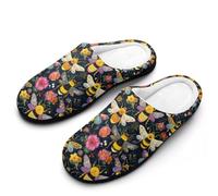 Bees Honeycombs Men Slippers Funny House Shoes Cotton Slipper for Indoor Outdoor
