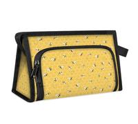 Bees Honeycombs Travel Makeup Bag for Women Men Kids Girls Boys Bees Yellow Multipurpose Wash Pouch Bag Toiletry Cosmetic Toiletries Shower Bag Organizer