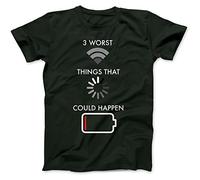 Bees Knees Tees 3 Worst Things That Could Happen WiFi T-Shirt Forest Green