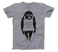 Bees Knees Tees Banksy Monkey T-Shirt Grey