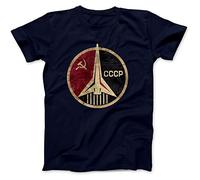 Bees Knees Tees CCCP Russian Soviet USSR T-Shirt Navy Blue
