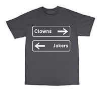 Bees Knees Tees Clowns to The Left T-Shirt Charcoal