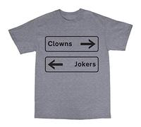 Bees Knees Tees Clowns to The Left T-Shirt Grey