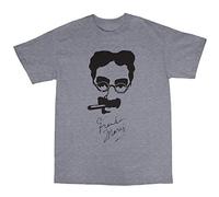 Bees Knees Tees Groucho Marx Autograph T-Shirt Grey