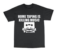 Bees Knees Tees Home Taping is Killing Music T-Shirt Black