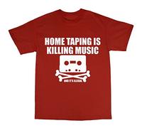 Bees Knees Tees Home Taping is Killing Music T-Shirt Red