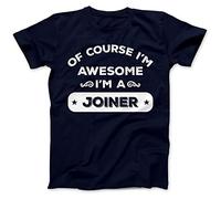 Bees Knees Tees I'm an Awesome Joiner T-Shirt Navy Blue