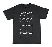 Bees Knees Tees Make Synths Not War T-Shirt Black