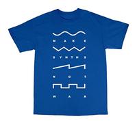 Bees Knees Tees Make Synths Not War T-Shirt Royal Blue