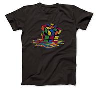 Bees Knees Tees Melted Retro Puzzle Cube T-Shirt Black